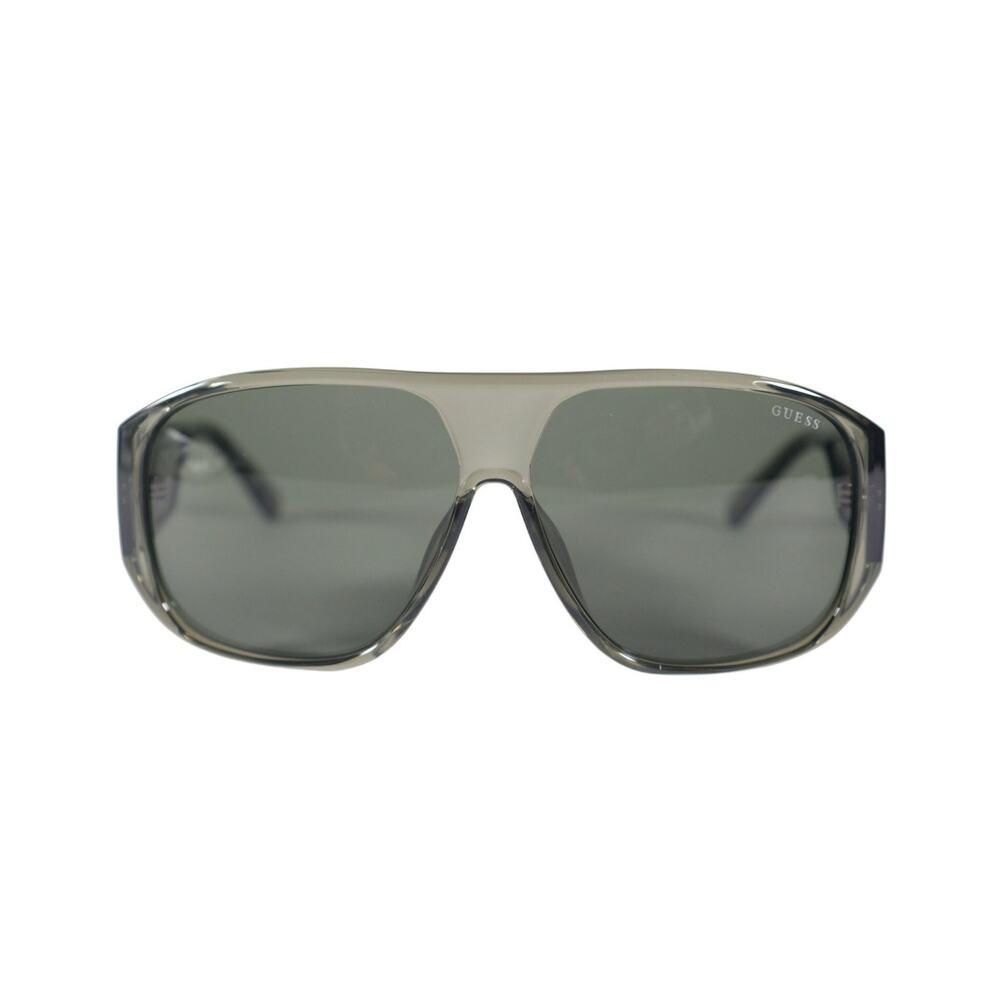 GUESS Oversized Aviator Shield Sunglasses - Green Transparent Grey Lens - NWT